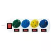 LogiLink LPS257 4db villásdugó CEE 7/3 elosztó 1.5m multi-color