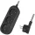 Logilink Outlet Strip, 3 safety sockets, w/ textile cable, black