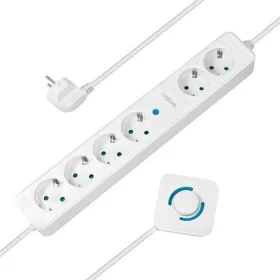   Logilink Aljzat 6-os, ebből 4 lábkapcsolóval, 6x CEE 7/3, 1,5 m, fehér