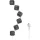 Logilink Aljzat 4-es, 4x CEE 7/3 + 2x USB-A, rugalmas, 1,5 m