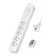 Logilink Aljzat 5-ös + távirányító 2, 5x CEE 7/3, 1,5 m, fehér