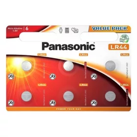Panasonic gomb (LR44/AG13/A76 ) alkáli elem 6db