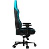 LORGAR Base 311, Gaming chair, PU eco-leather, 1.8 mm metal frame, multiblock mechanism, 4D armrests, 5 Star aluminium base, Class-4 gas lift, 75mm PU casters, Black + blue