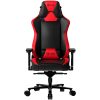 LORGAR Base 311, Gaming chair, PU eco-leather, 1.8 mm metal frame, multiblock mechanism, 4D armrests, 5 Star aluminium base, Class-4 gas lift, 75mm PU casters, Black + red