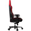 LORGAR Base 311, Gaming chair, PU eco-leather, 1.8 mm metal frame, multiblock mechanism, 4D armrests, 5 Star aluminium base, Class-4 gas lift, 75mm PU casters, Black + red