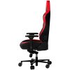 LORGAR Base 311, Gaming chair, PU eco-leather, 1.8 mm metal frame, multiblock mechanism, 4D armrests, 5 Star aluminium base, Class-4 gas lift, 75mm PU casters, Black + red