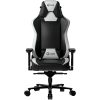 LORGAR Base 311, Gaming chair, PU eco-leather, 1.8 mm metal frame, multiblock mechanism, 4D armrests, 5 Star aluminium base, Class-4 gas lift, 75mm PU casters, Black + white