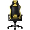 LORGAR Base 311, Gaming chair, PU eco-leather, 1.8 mm metal frame, multiblock mechanism, 4D armrests, 5 Star aluminium base, Class-4 gas lift, 75mm PU casters, Black + yellow