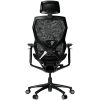 LORGAR Grace 855, Gaming chair, Mesh material, aluminium frame, multiblock mechanism, 3D armrests, 5 Star aluminium base, Class-4 gas lift, 60mm PU casters, Black