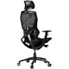 LORGAR Grace 855, Gaming chair, Mesh material, aluminium frame, multiblock mechanism, 3D armrests, 5 Star aluminium base, Class-4 gas lift, 60mm PU casters, Black