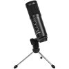 LORGAR Soner 313, Gaming Microphones, Black, USB condenser microphone with Volume Knob & Echo Kob, including 1x Microphone, 1 x 2.5M USB Cable, 1 x Tripod Stand, 1 x User Manual, body size: Φ4...
