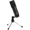 LORGAR Soner 313, Gaming Microphones, Black, USB condenser microphone with Volume Knob & Echo Kob, including 1x Microphone, 1 x 2.5M USB Cable, 1 x Tripod Stand, 1 x User Manual, body size: Φ4...