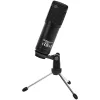 LORGAR Soner 313, Gaming Microphones, Black, USB condenser microphone with Volume Knob & Echo Kob, including 1x Microphone, 1 x 2.5M USB Cable, 1 x Tripod Stand, 1 x User Manual, body size: Φ4...