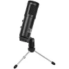 LORGAR Soner 313, Gaming Microphones, Black, USB condenser microphone with Volume Knob & Echo Kob, including 1x Microphone, 1 x 2.5M USB Cable, 1 x Tripod Stand, 1 x User Manual, body size: Φ4...