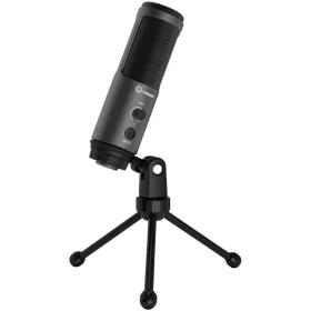   LORGAR Voicer 521, Gaming Microphone, Black, USB condenser mic with Volume Knob, 3.5MM headphonejack, mute button and led indicator, package including 1x F5 Microphone, 1 x 2M type-C USB Cable...