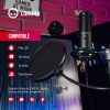 LORGAR Voicer 721, Gaming Microphone, Black, USB condenser microphone with tripod stand, pop filter, including 1 microphone, 1 Height metal tripod, 1 plastic shock mount, 1 windscreen cap, 1,2...