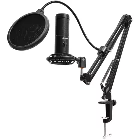   LORGAR Voicer 931, Gaming Microphone, Black, USB condenser microphone with boom arm stand, pop filter, tripod stand. including 1* microphone, 1*Boom Arm Stand with C-clamp, 1*shock mount, 1*po...