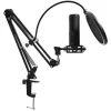 LORGAR Voicer 931, Gaming Microphone, Black, USB condenser microphone with boom arm stand, pop filter, tripod stand. including 1* microphone, 1*Boom Arm Stand with C-clamp, 1*shock mount, 1*po...