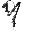 LORGAR Voicer 931, Gaming Microphone, Black, USB condenser microphone with boom arm stand, pop filter, tripod stand. including 1* microphone, 1*Boom Arm Stand with C-clamp, 1*shock mount, 1*po...