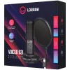 LORGAR Voicer 931, Gaming Microphone, Black, USB condenser microphone with boom arm stand, pop filter, tripod stand. including 1* microphone, 1*Boom Arm Stand with C-clamp, 1*shock mount, 1*po...