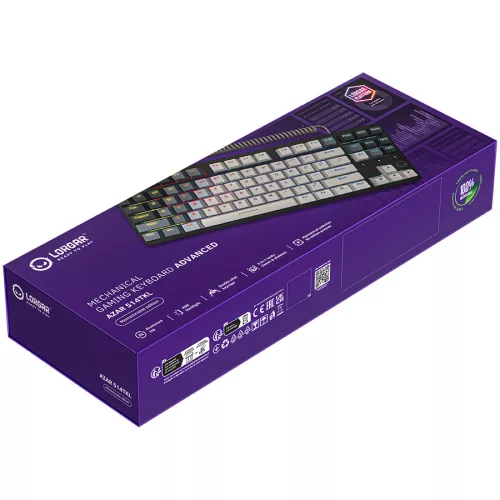 LORGAR Azar 514TKL, Wired RGB mechanical gaming keyboard, white, EN layout
