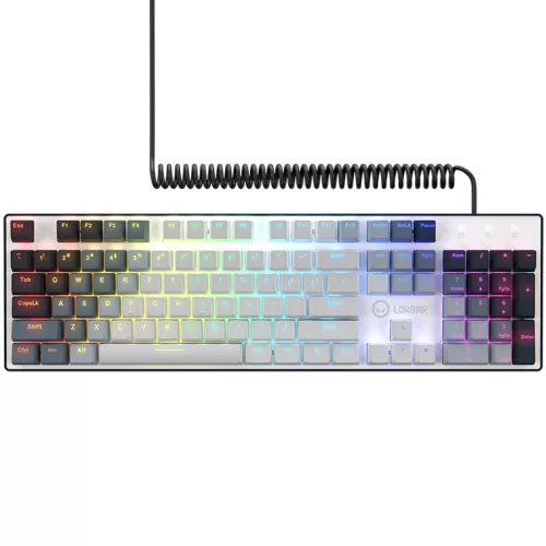 LORGAR Azar 514, Wired mechanical gaming keyboard, RGB backlight, 1680000 colour variations, 18 modes, keys number: 104, 50M clicks, linear dream switches, spring cable up to 3.4m, ABS plastic...