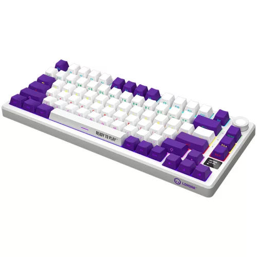 LORGAR KBP7075W, Wireless 75% Mechanical Gaming Keyboard Pro, White, EN layout