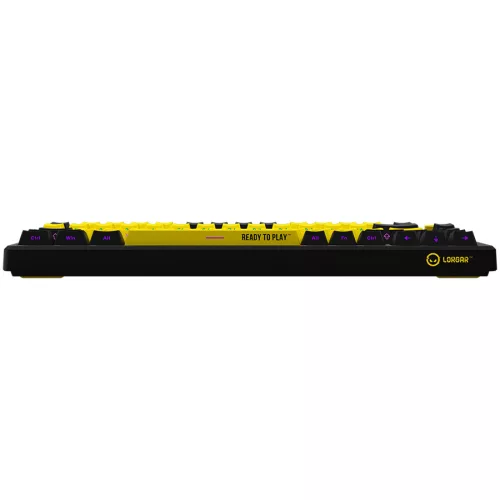 LORGAR KBP7075W, Wireless 75% Mechanical Gaming Keyboard Pro, Black/yellow, EN layout
