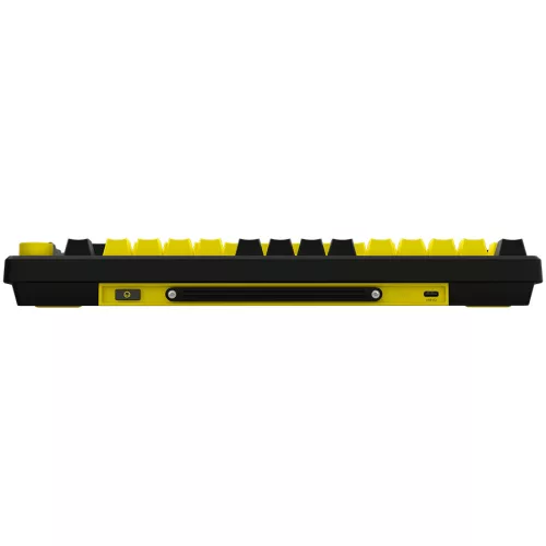 LORGAR KBP7075W, Wireless 75% Mechanical Gaming Keyboard Pro, Black/yellow, EN layout