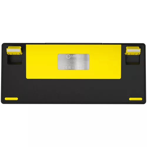 LORGAR KBP7075W, Wireless 75% Mechanical Gaming Keyboard Pro, Black/yellow, EN layout