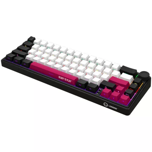 LORGAR KBP70MW, Wireless 65% Mechanical Gaming Keyboard Pro, Black/red, EN layout