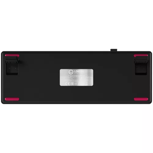 LORGAR KBP70MW, Wireless 65% Mechanical Gaming Keyboard Pro, Black/red, EN layout