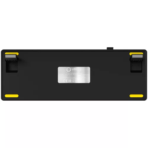 LORGAR KBP70MW, Wireless 65% Mechanical Gaming Keyboard Pro, Black/yellow, EN layout