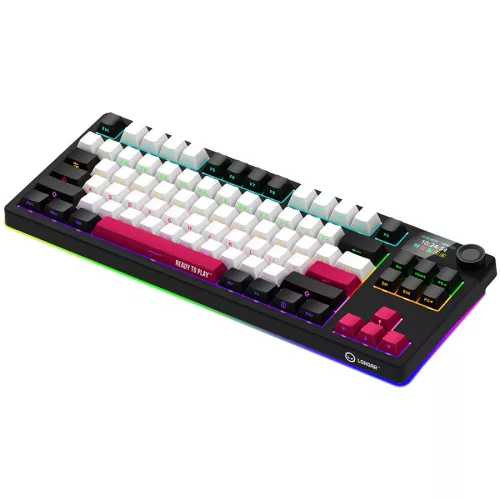 LORGAR KBP70TKLW, Wireless TKL Mechanical Gaming Keyboard Pro, Black/red, EN layout