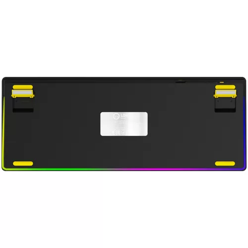 LORGAR KBP70TKLW, Wireless TKL Mechanical Gaming Keyboard Pro, Black/yellow, EN layout