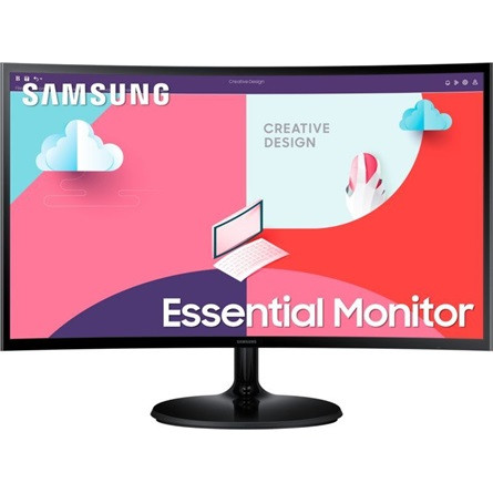 Samsung Essential S3 S36C S24C360EAU 23.5" ívelt VA LED monitor fekete FreeSync