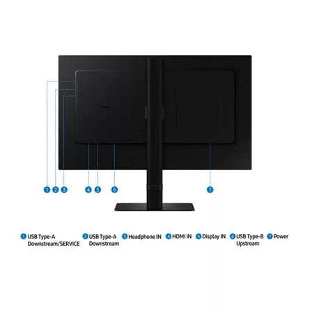 SMG MON SAMSUNG IPS 100Hz monitor B2B 24" S60D, 2560x1440, 16:9, 350cd/m2, 5ms, HDMI/DisplayPort/3xUSB, Pivot