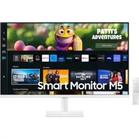   SMG MON SAMSUNG SMART IPS monitor 27" M5, 1920x1080, 16:9, 250cd/m2, 5ms, 2xHDMI/2xUSB/WiFi/Bluetooth, hangszóró, fehér