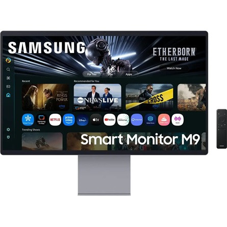 Samsung Vision AI M9 M90SF 32" OLED smart monitor fekete 165Hz G-Sync / FreeSync Premium Pro (USB-C: 90W; webcam: 8MP; t
