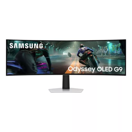 SMG MON SAMSUNG Ívelt Gaming 144Hz OLED monitor 49" G91SD, 5120x1440, 32:9, 250cd/m2, 0.03ms, HDMI/Micro HDMI/DP