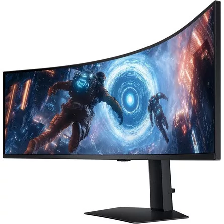 Samsung Monitor 49" - S49FG910EU (VA, 5120x1440, 32:9, DQHD, 144HZ, 350cd/m2, 1ms, Ívelt)