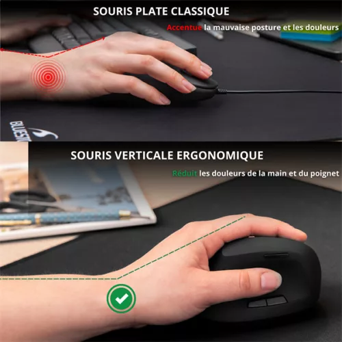 Bluestork Egér - M-W-ERGO (Ergonomic, Rechargeable, 2.4G, 72