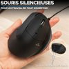 Bluestork Egér - M-W-ERGO (Ergonomic, Rechargeable, 2.4G, 7200 DPI, optikai, fekete)