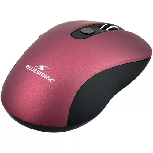 Bluestork Vezeték nélküli Egér - M-WL-OFF60-PURPLE (1600 DPI, 6 gomb, optikai, lila)
