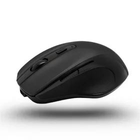   Bluestork Vezeték nélküli Egér - M-WL-OFF75-BLACK (Rechargeable, Bluetooth, 1600 DPI, 6 gomb, optikai, fekete)
