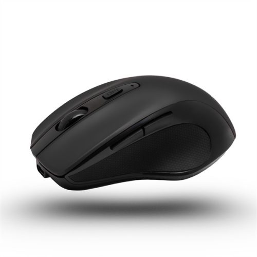 Bluestork Vezeték nélküli Egér - M-WL-OFF75-BLACK (Rechargeable, Bluetooth, 1600 DPI, 6 gomb, optikai, fekete)