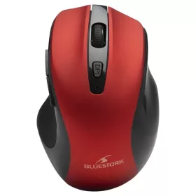   Bluestork Vezeték nélküli Egér - M-WL-OFF75-RED (Rechargeable, 1600 DPI, 6 gomb, optikai, piros)