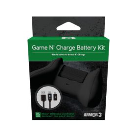   HYPERKIN 'Game N' Charge' Xbox Series|ONE Akkumulátor + 3m töltőkábel, Fekete