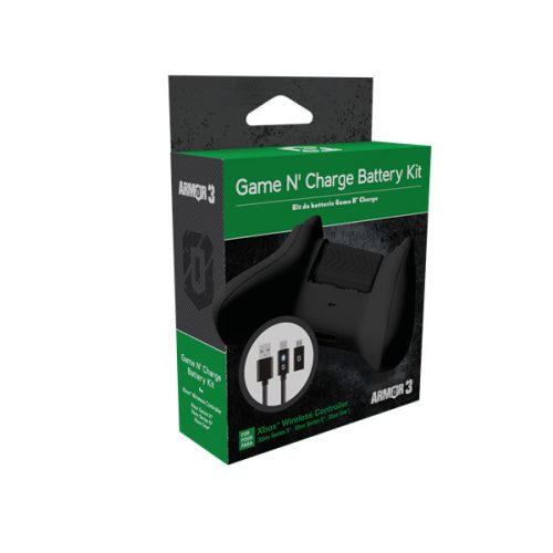 HYPERKIN 'Game N' Charge' Xbox Series|ONE Akkumulátor + 3m töltőkábel, Fekete