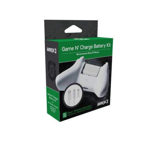 HYPERKIN 'Game N' Charge' Xbox Series|ONE Akkumulátor + 3m töltőkábel, Fehér